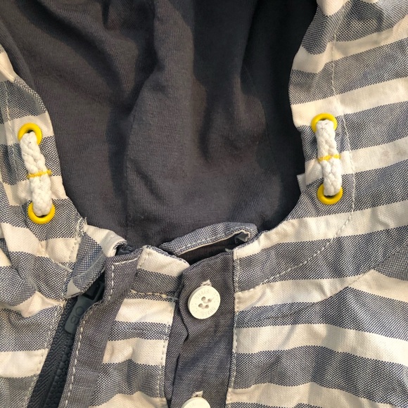 Boys strip zip up jacket with hood in size 3 - Picture 3 of 8